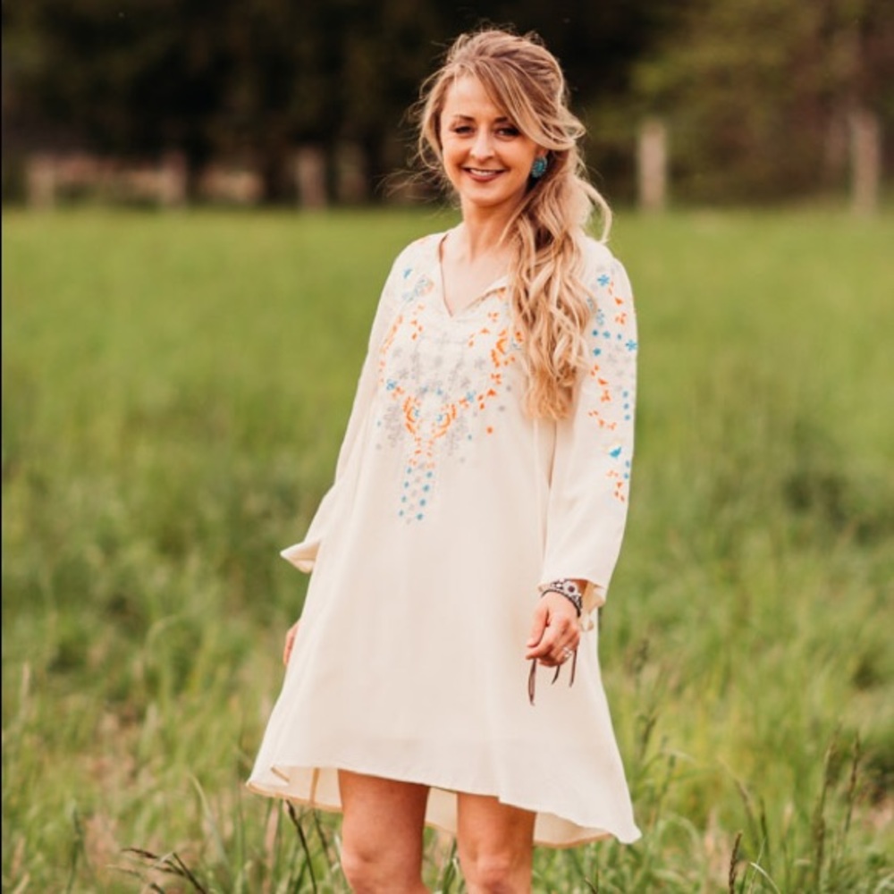 NWT Alder Ivory Embroidered Summer Dress